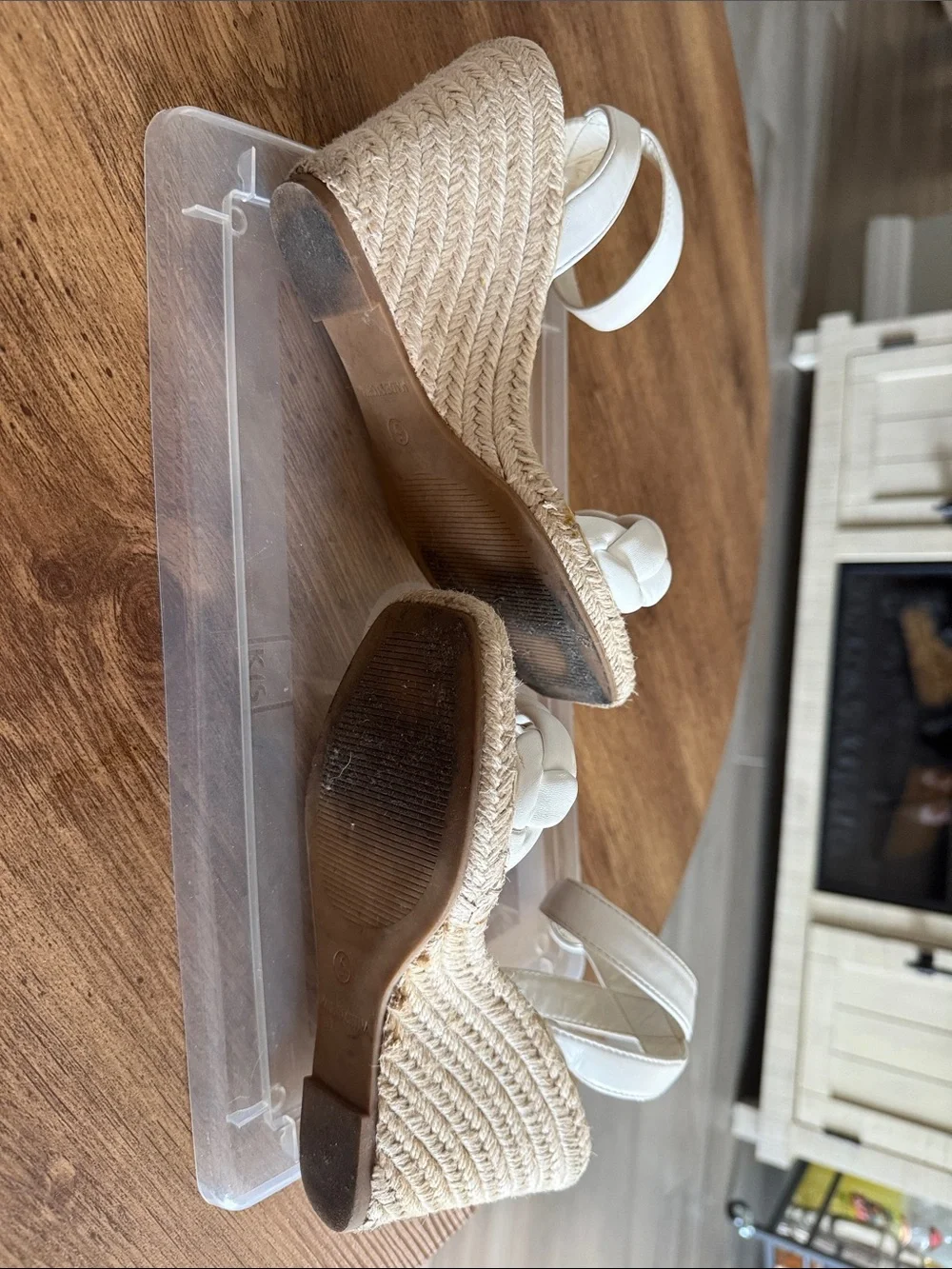 Steve Madden White Braided Espadrille Sandals